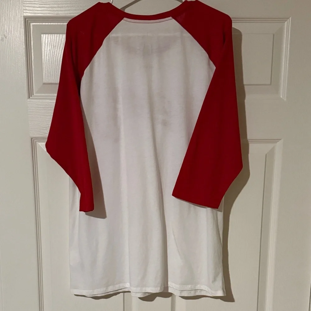 Nike Nationals Red and White Raglan Tee